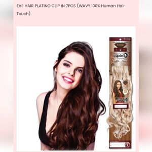 NWT clip in  dark brown hair extensions